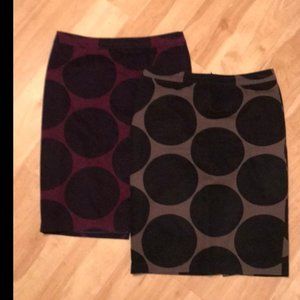 Boden large polka dot skirts sz 10L, LOT